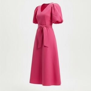 Banana Republic Vibrant Pink Midi Dress